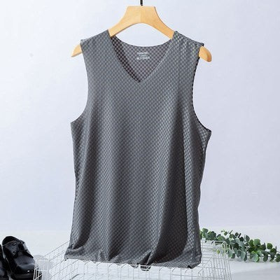 White Seamless Men's Top Vest