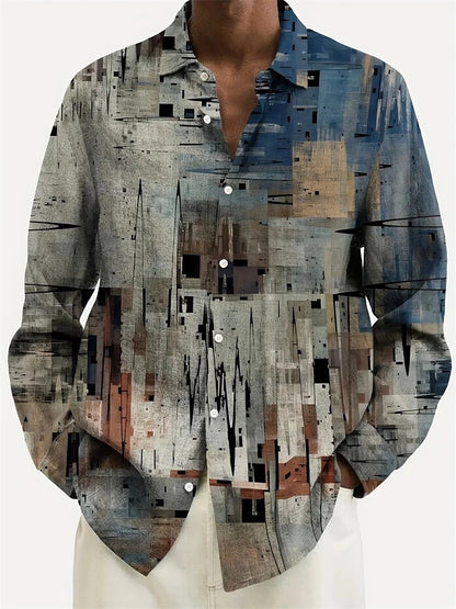 Hawaiian Style Men's Long Sleeve Shirt