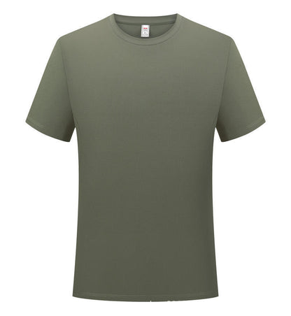 Solid Color Casual Round Neck Short Sleeve T-shirt
