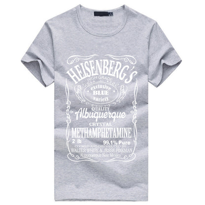Letter Print Men's Crew Neck T-Shirt