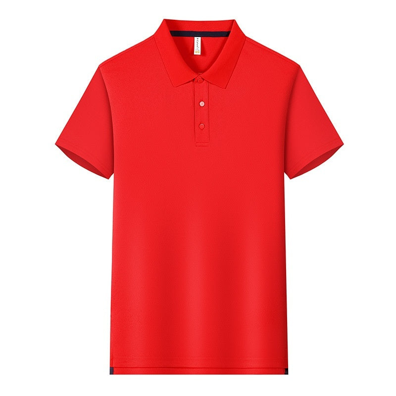 190g Tianshu Cotton Split Solid Color Polo Shirt