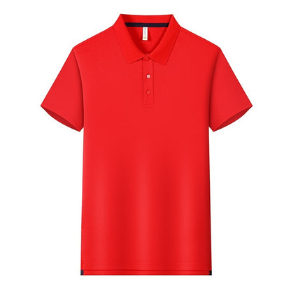 190g Tianshu Cotton Split Solid Color Polo Shirt