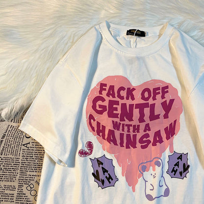 Loose Letters Love Print Short Sleeve T-shirt