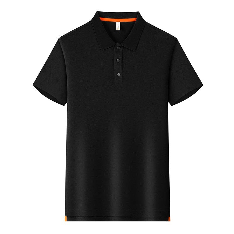 190g Tianshu Cotton Split Solid Color Polo Shirt