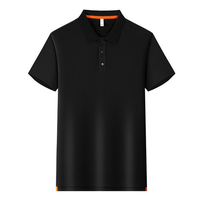 190g Tianshu Cotton Split Solid Color Polo Shirt