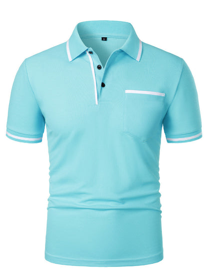 Men's Casual Lapel Short Sleeve T-shirt
