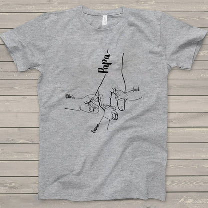 Big Dad With Two Hands Insists On Children's Two-hand T-shirt