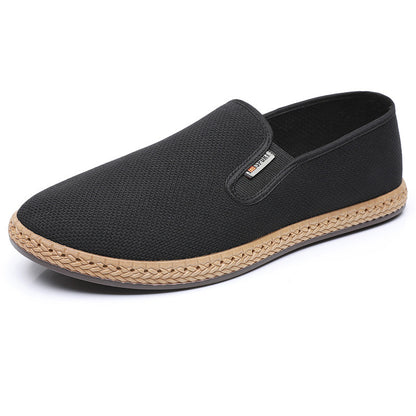 Old Beijing Cloth Shoes Men's Breathable One Pedal Lazy Shoes