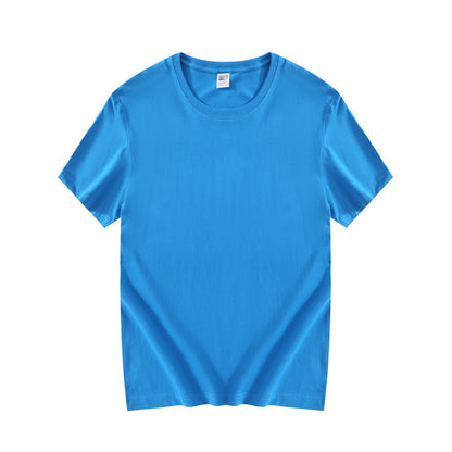 Plus Size Short-sleeved T-shirt Men's Round Neck Solid Color