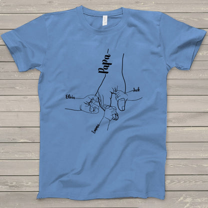 Big Dad With Two Hands Insists On Children's Two-hand T-shirt