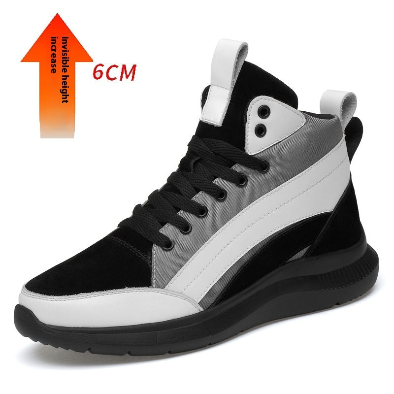 Height Increasing 6 Autumn And Winter Invisible Height Increasing Insole 8CM Men's Shoes