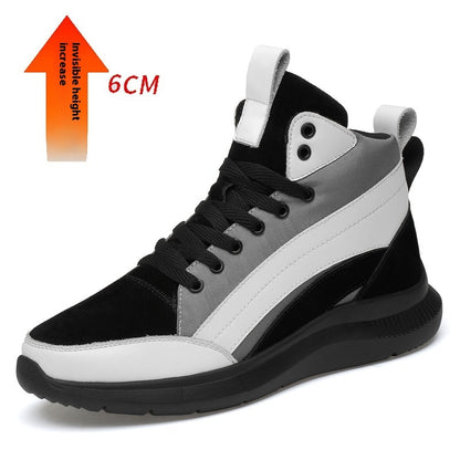 Height Increasing 6 Autumn And Winter Invisible Height Increasing Insole 8CM Men's Shoes