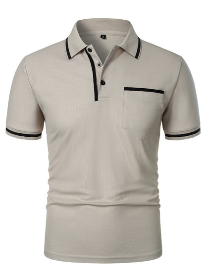 Men's Casual Lapel Short Sleeve T-shirt