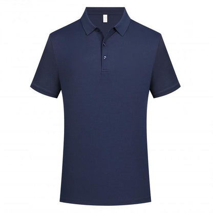 Male Solid Color Lapel Polo Shirt Lapel