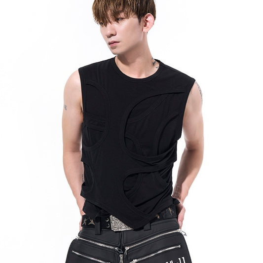 Men's Summer Solid Color Short Lyocell Vest