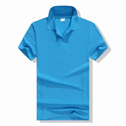 Mercerized Cotton Half Sleeve Culture Lapel Short Sleeve