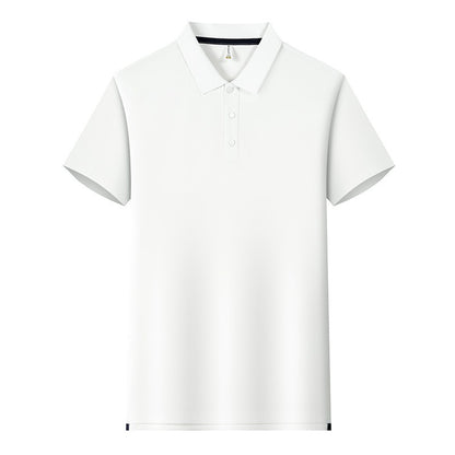 190g Tianshu Cotton Split Solid Color Polo Shirt