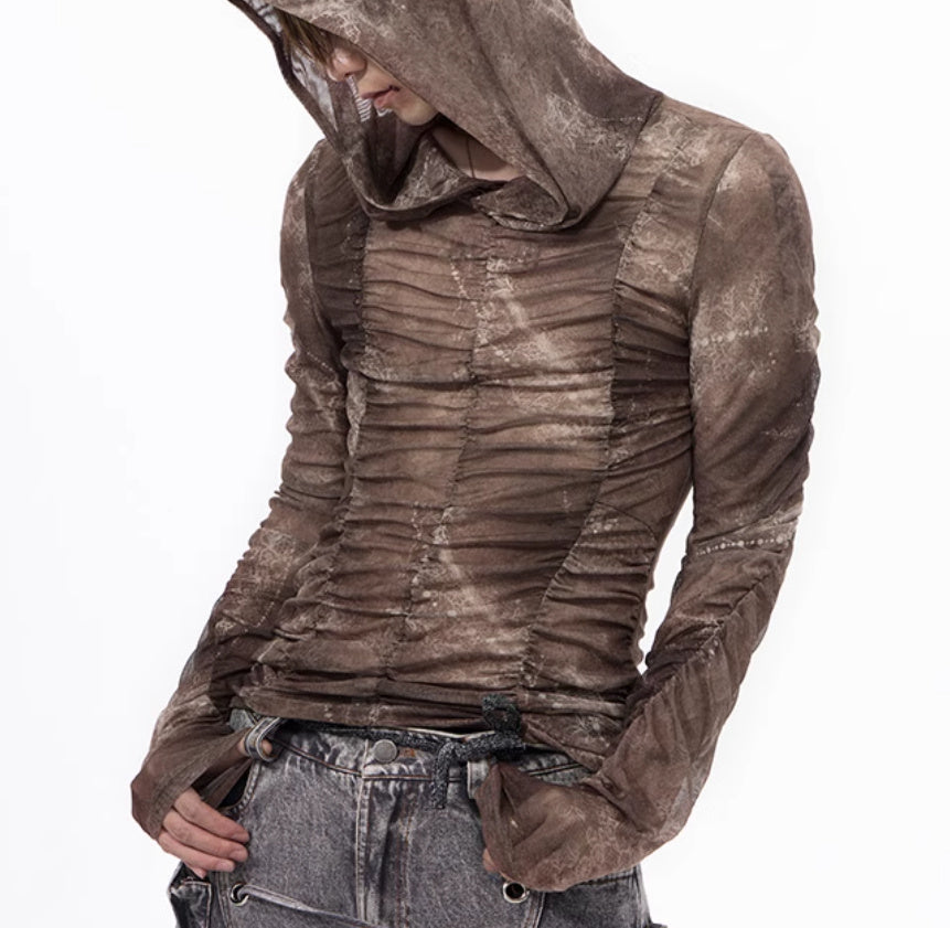 Printing Pleating Inner Wear Boys Lightweight Ice Silk Bottoming Shirt