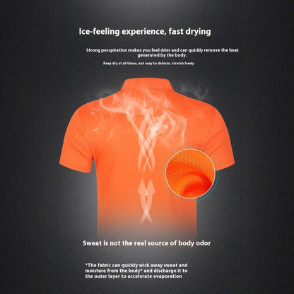Quick-drying Polo Collar Work Clothes Simple And Comfortable Polo Shirt