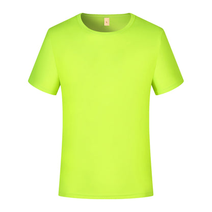 Summer Small Plaid Round Neck Short-sleeved Quick-drying T-shirt