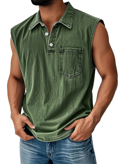 3D Digital Printing Men's Button Polo Shirt Short Sleeve