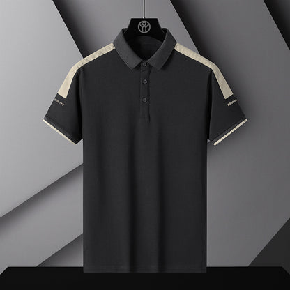 Short Sleeve Lapel T-shirt Round Neck Loose T-shirt Trendy