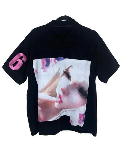 Short-sleeved Polo Shirt T-shirt Printed Pattern Top
