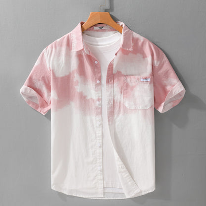 Summer Menswear Trendy All-match Short-sleeved Shirt