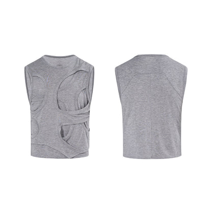 Men's Summer Solid Color Short Lyocell Vest