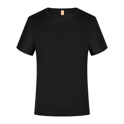 Summer Small Plaid Round Neck Short-sleeved Quick-drying T-shirt