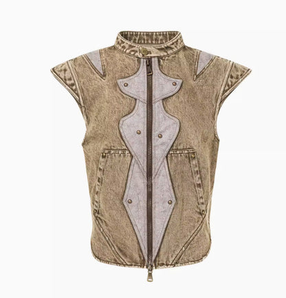 Summer Dark Knight Original Niche Pleated Vest