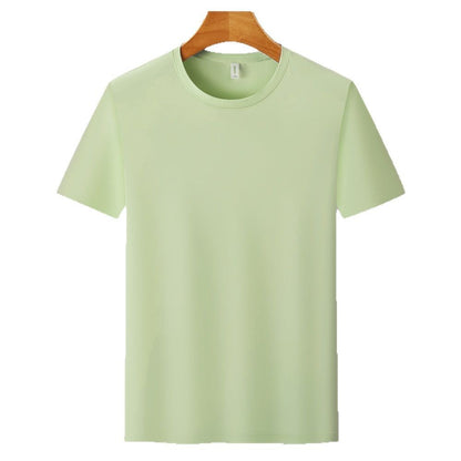 Ice Silk Quick-drying T-shirt Antibacterial Anti-UV Solid Color Short Sleeve Casual