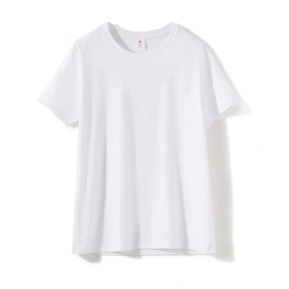 Round Neck Men's Short-sleeves Shirt Printed Logo All-matching Couple Style Half Sleeve