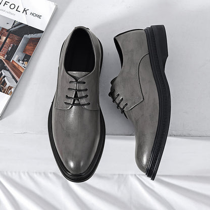 Summer British Phoenix Formal Business Suit Shoes Black Interior Height Increase