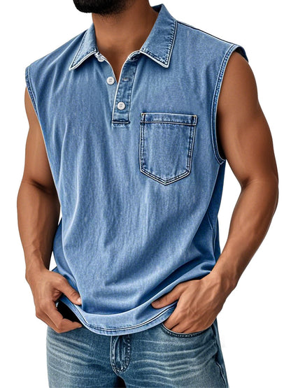 3D Digital Printing Men's Button Polo Shirt Short Sleeve