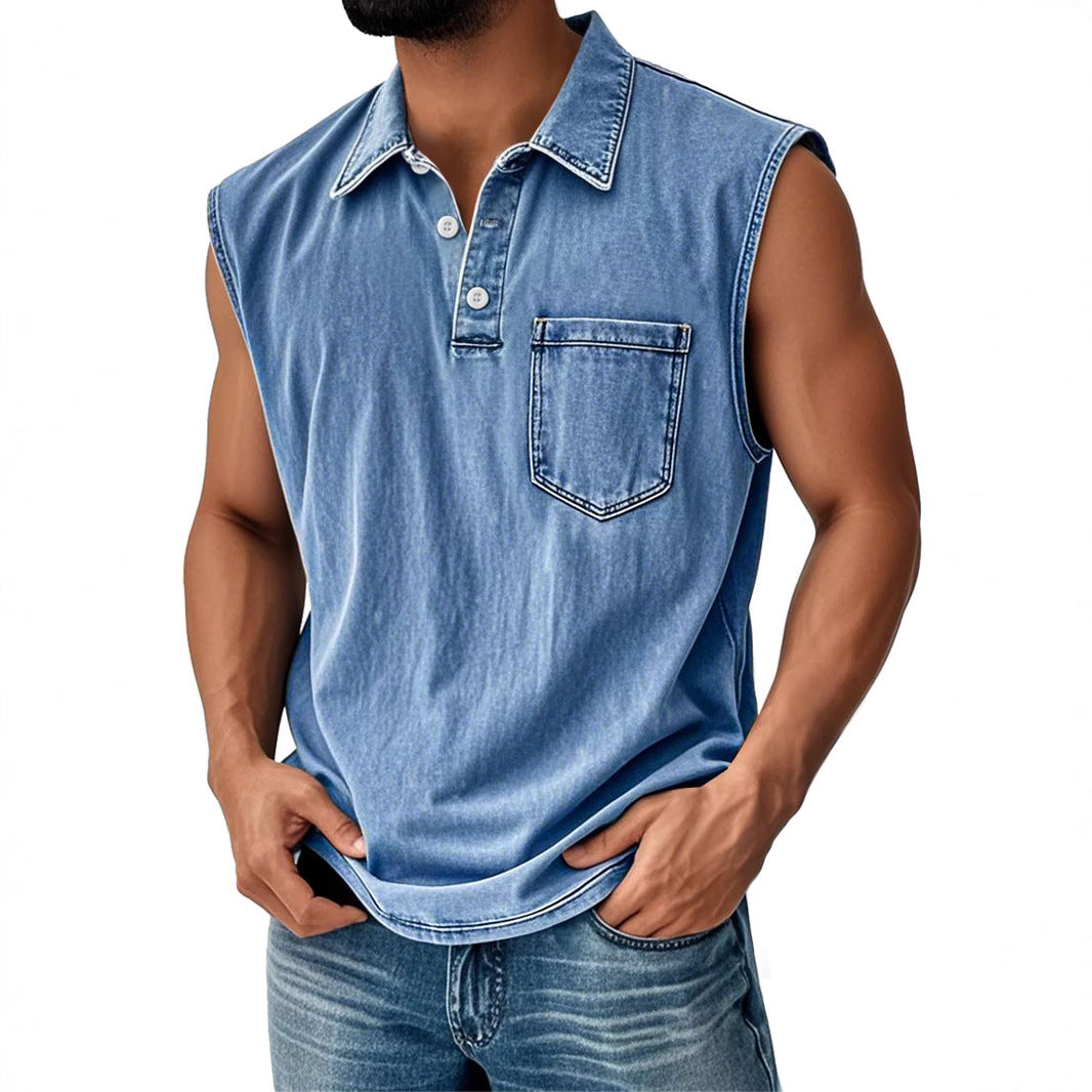 3D Digital Printing Men's Button Polo Shirt Short Sleeve