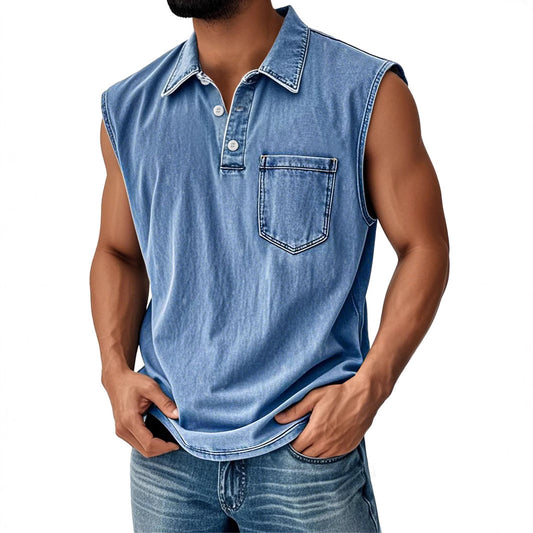 3D Digital Printing Men's Button Polo Shirt Short Sleeve