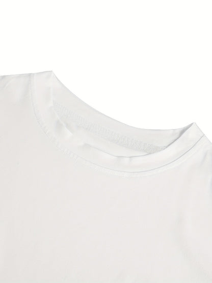 Retro Round Neck Short Sleeves Inverted Rose Print