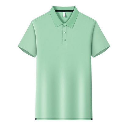 190g Tianshu Cotton Split Solid Color Polo Shirt