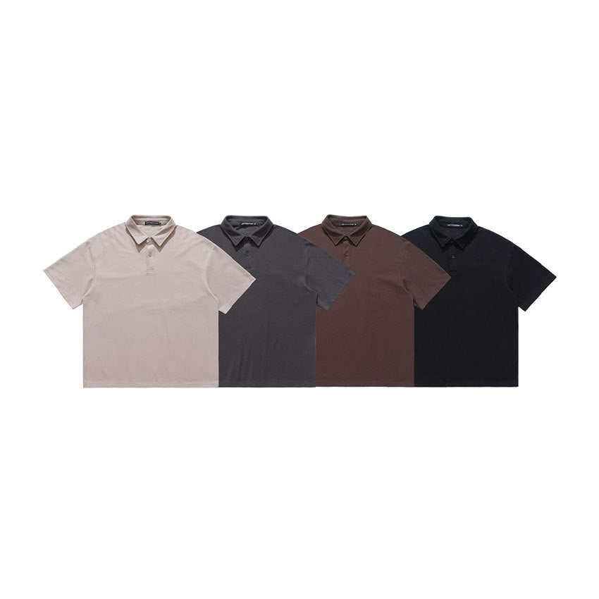 Small Neckline Loose Men's T-shirt Summer Black