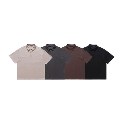 Small Neckline Loose Men's T-shirt Summer Black