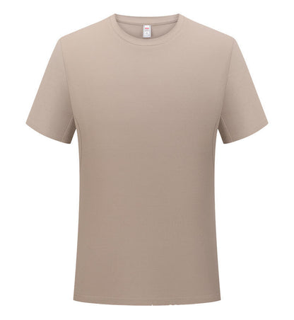 Solid Color Casual Round Neck Short Sleeve T-shirt