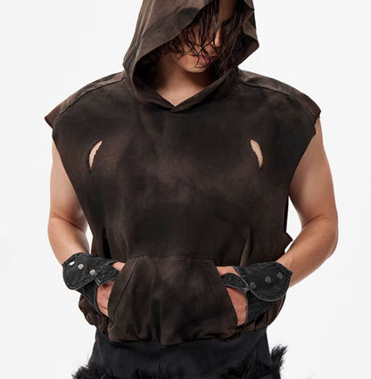 Waste Soil Wind Short Hood Vest