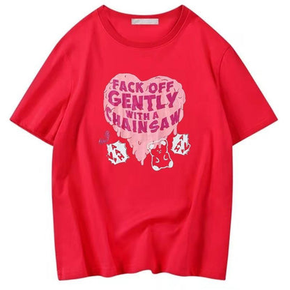 Loose Letters Love Print Short Sleeve T-shirt