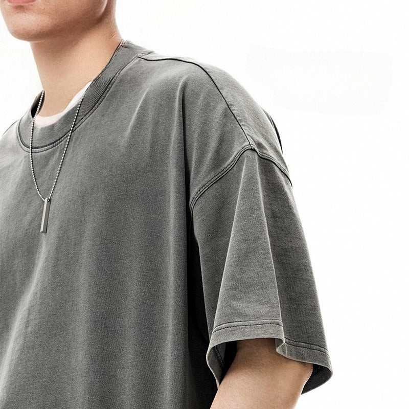 Men's Cotton Washed-out Vintage Trendy Brand T-shirt