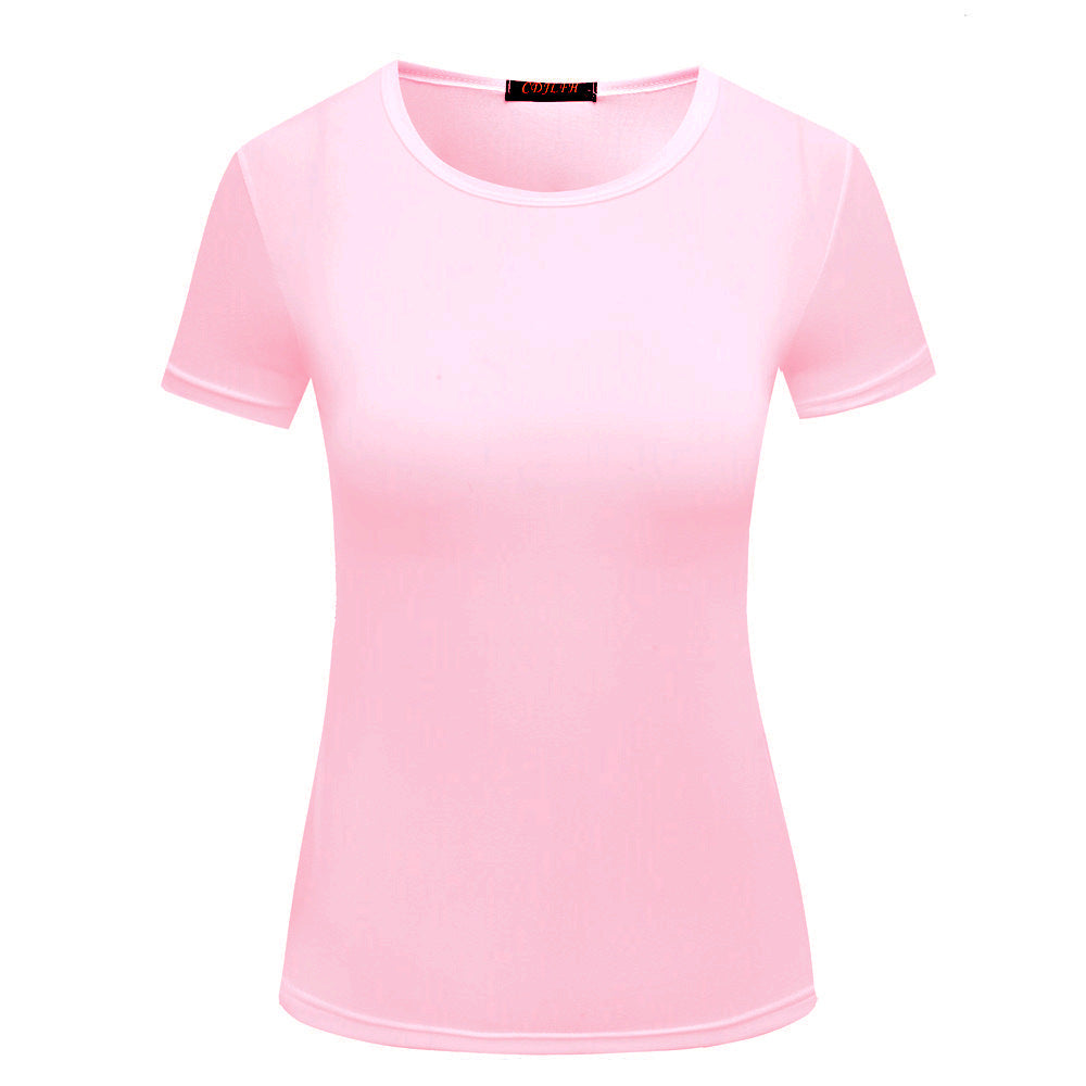 Fashionable Women's Solid Color Casual Short Sleeved Shirt