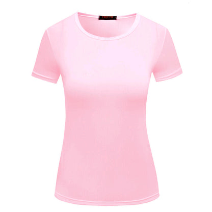 Fashionable Women's Solid Color Casual Short Sleeved Shirt
