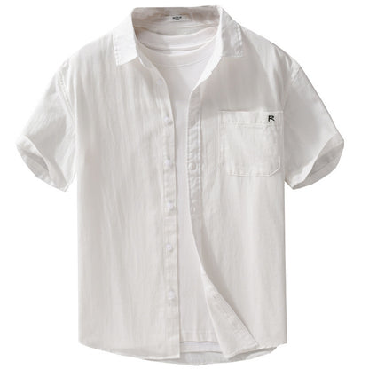 Summer Menswear Simple All-matching Short-sleeved Shirt