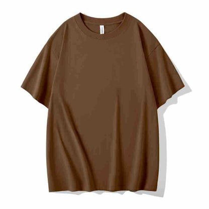 230g Heavy T-shirt Double Yarn Solona Round Neck Bottoming Shirt American Drop Shoulder