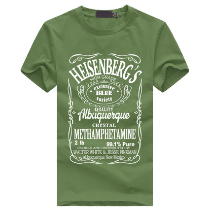 Letter Print Men's Crew Neck T-Shirt